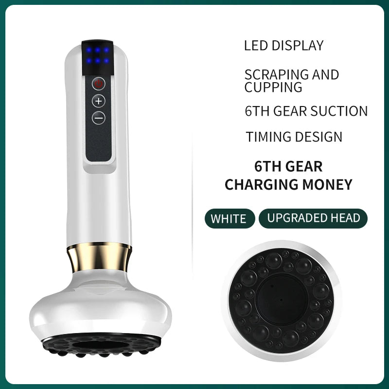 Electric Cupping Device 12/6 Level Vacuum Cupping Cans Rechargeable Scraping Cupping Cans Suction Massage Apparatus